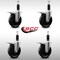 Service Caster 5'' SS Phenolic Swivel 1-1/8'' Expanding Stem Caster Set Total Lock Brake, 4PK SCC-SSEXTTL20S514-PHS-118-4 - alternate 3